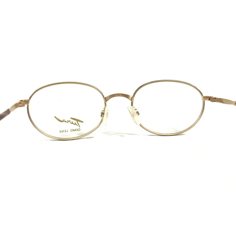 Vintage Tura Eyeglasses Frames MOD.769 TOR Tortoise Matte Gold Round 50-18-140